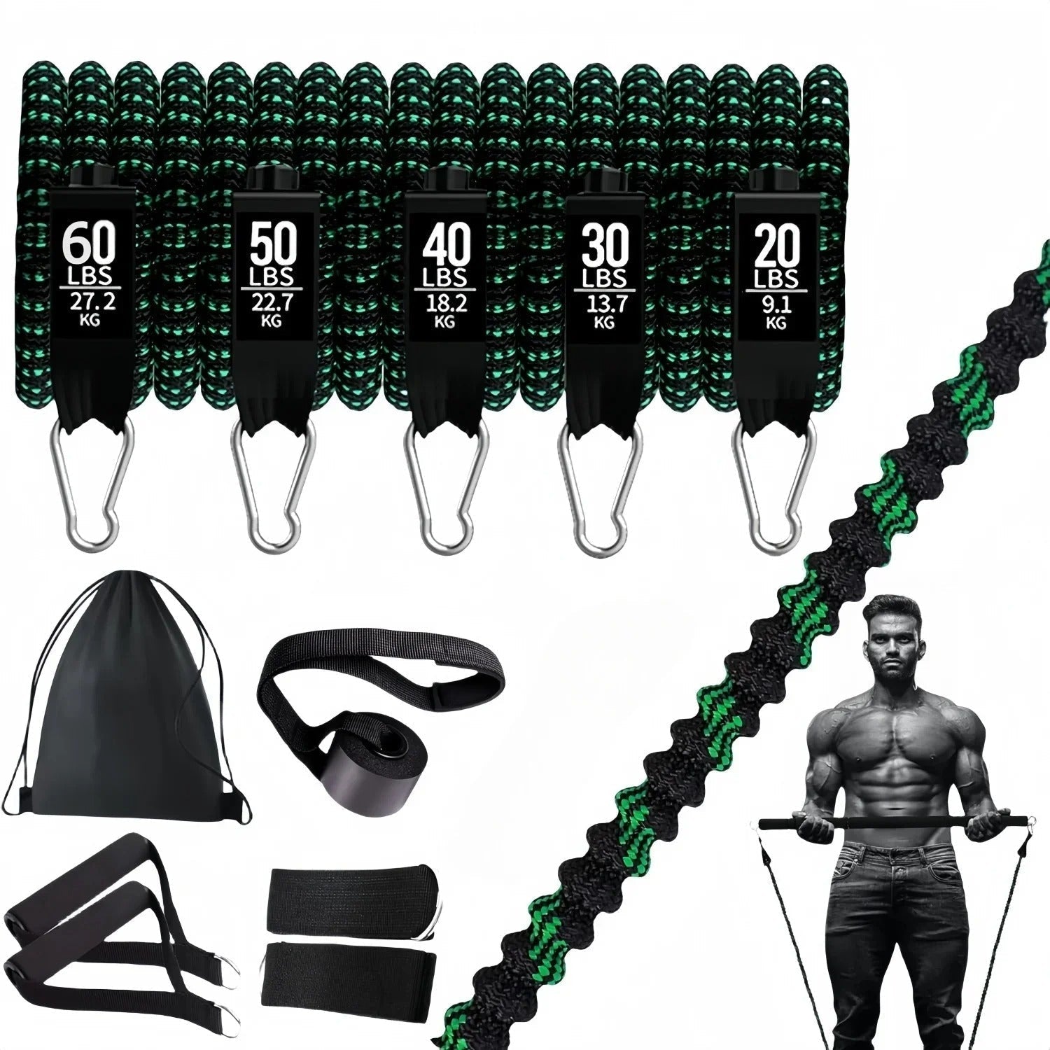 Resistance Bands Strength Training Set (12Pcs)
