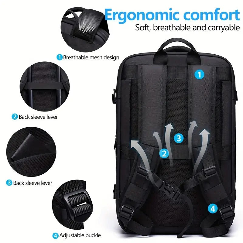 Men's Business Travel Backpack with Laptop Compartment