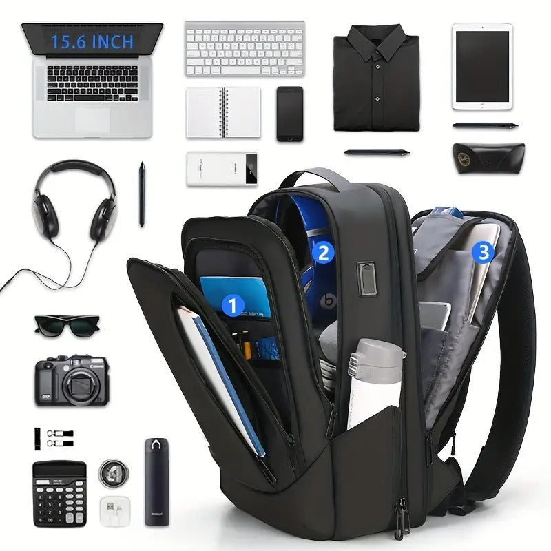 Backpack for Men with Expandable & Travel Bag