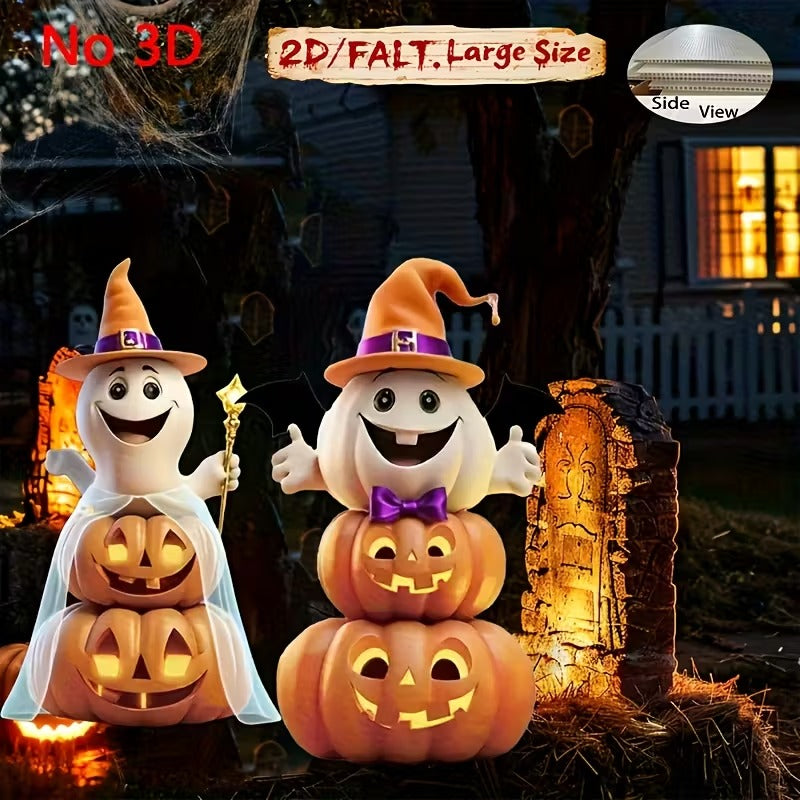 Halloween Garden Decorations with Poles (4pcs)