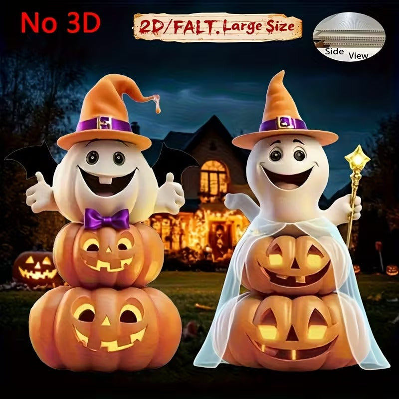 Halloween Garden Decorations with Poles (4pcs)
