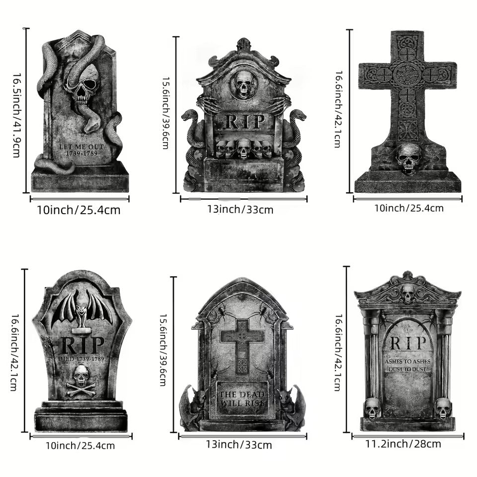 Halloween Tombstones Outdoor Graveyard Yard Signs With Stakes