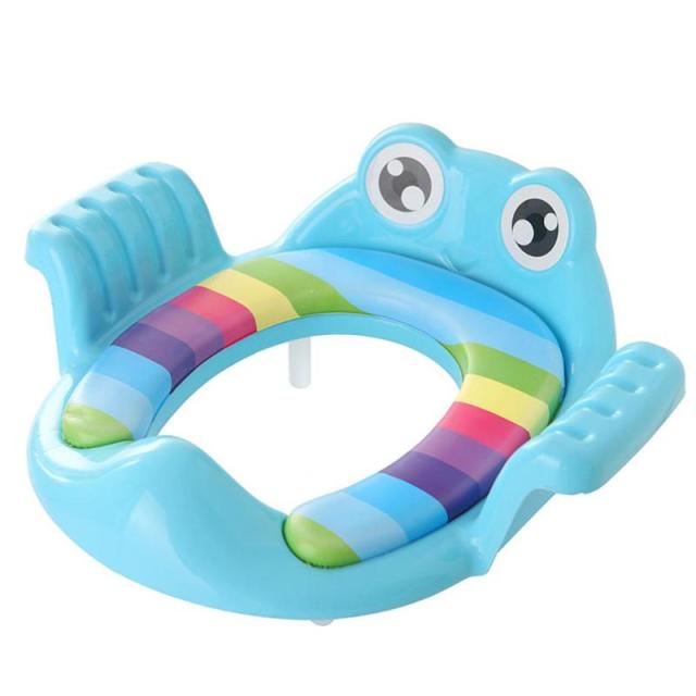 Removable Baby Toilet Training Seat Potties Seat With Armrest Girls Boy Toilet Training Potty Safety Cushion Infant Care Blue