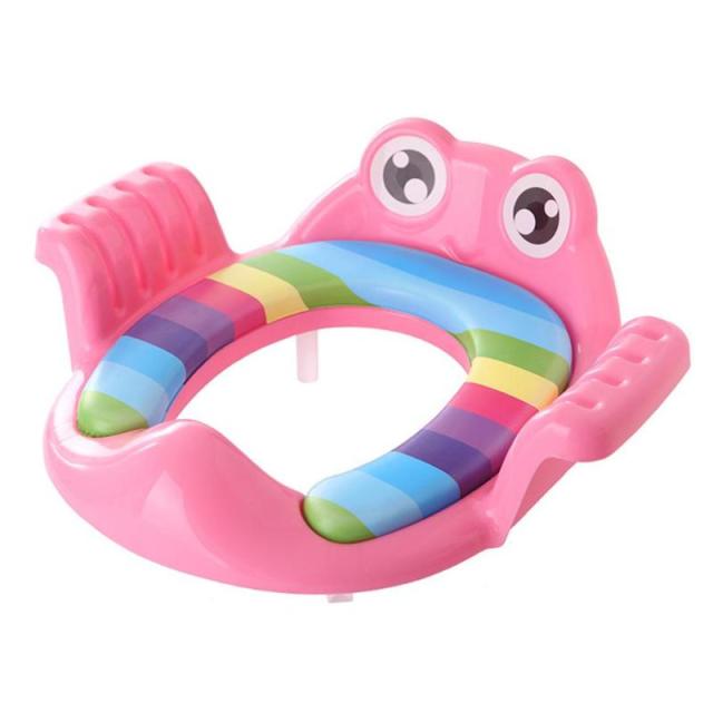 Removable Baby Toilet Training Seat Potties Seat With Armrest Girls Boy Toilet Training Potty Safety Cushion Infant Care- Pink