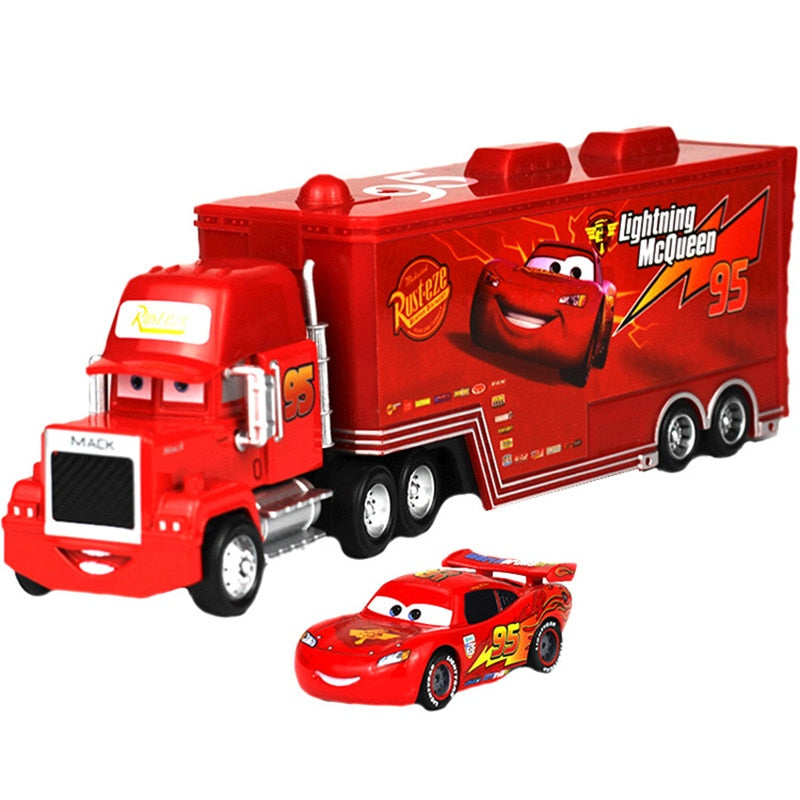 Disney Pixar Car 3 Lightning McQueen Jackson Storm+Mack Uncle Truck Toys Set Metal Alloy Car Model Toy Kids Gift