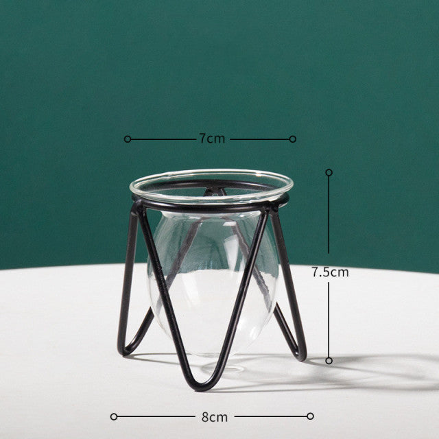 Iron Line Vase Hydroponic Plant Flower Vase Home Decoration Metal Plant Holder Nordic Styles Iron Vases Ornament