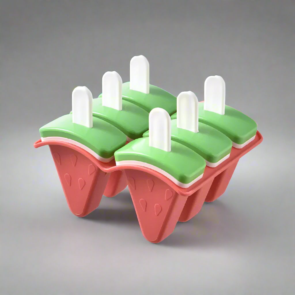 6-Grid Watermelon Popsicle Mold With Cover