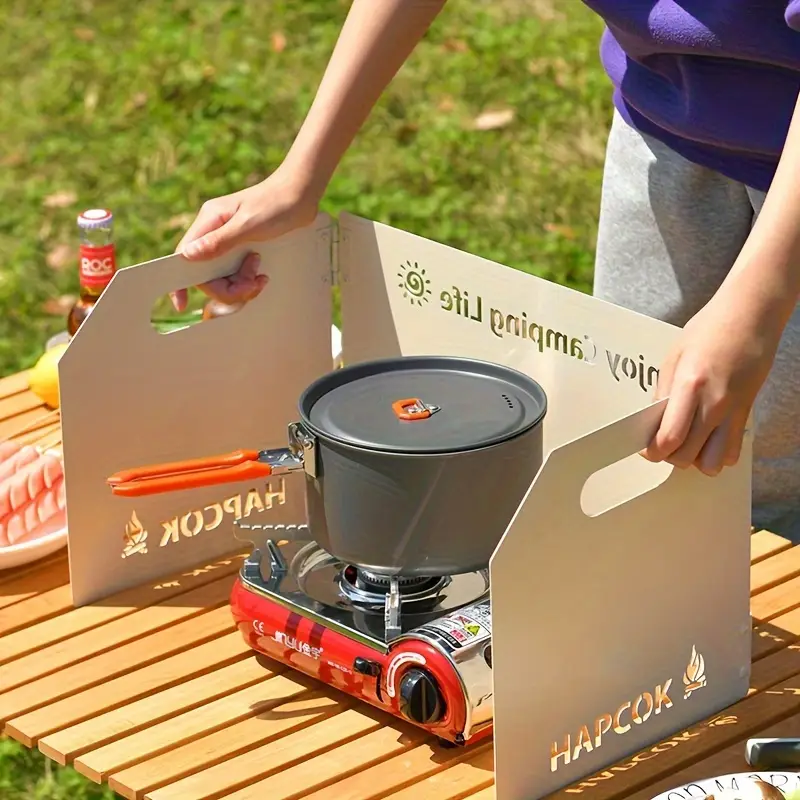 Stainless Steel Camping Stove Windshield (3-Panel)