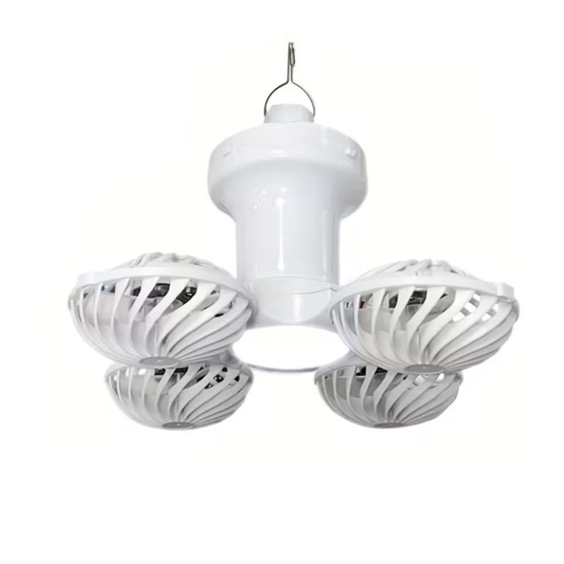 Solar Camping Fan with Light USB Rechargeable