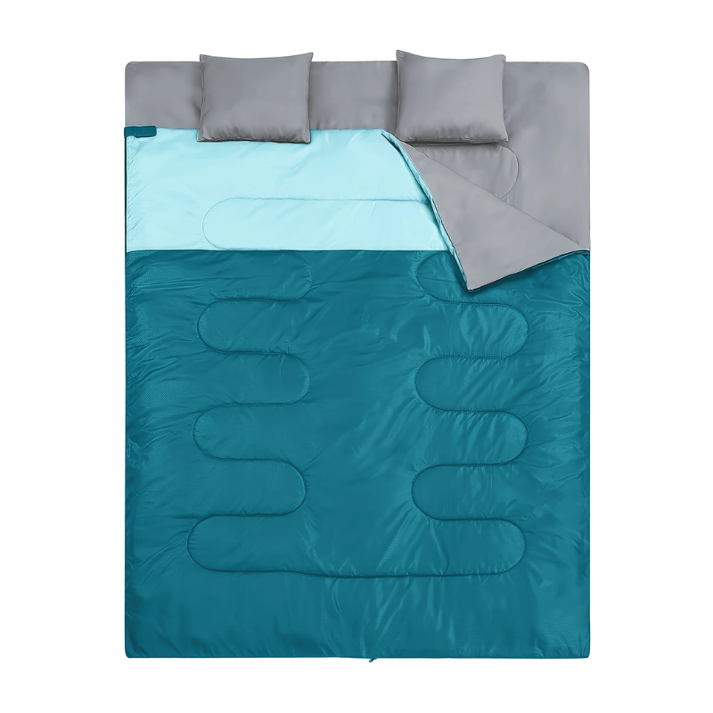 Double Sleeping Bag with Pillow (XL Queen)