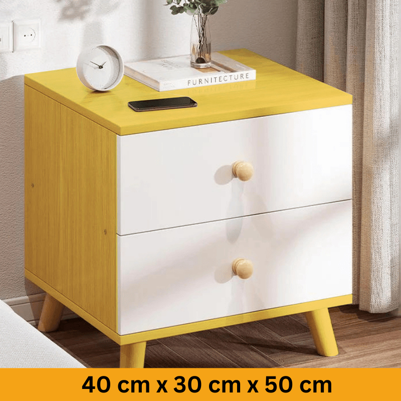 Modern Small Bedside Table Storage Cabinet For Rental Rooms