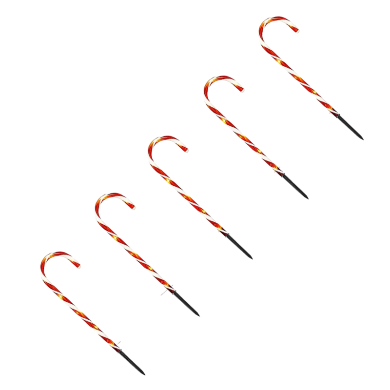 Solar Cane Lights Waterproof Outdoor Christmas (5 Pcs)