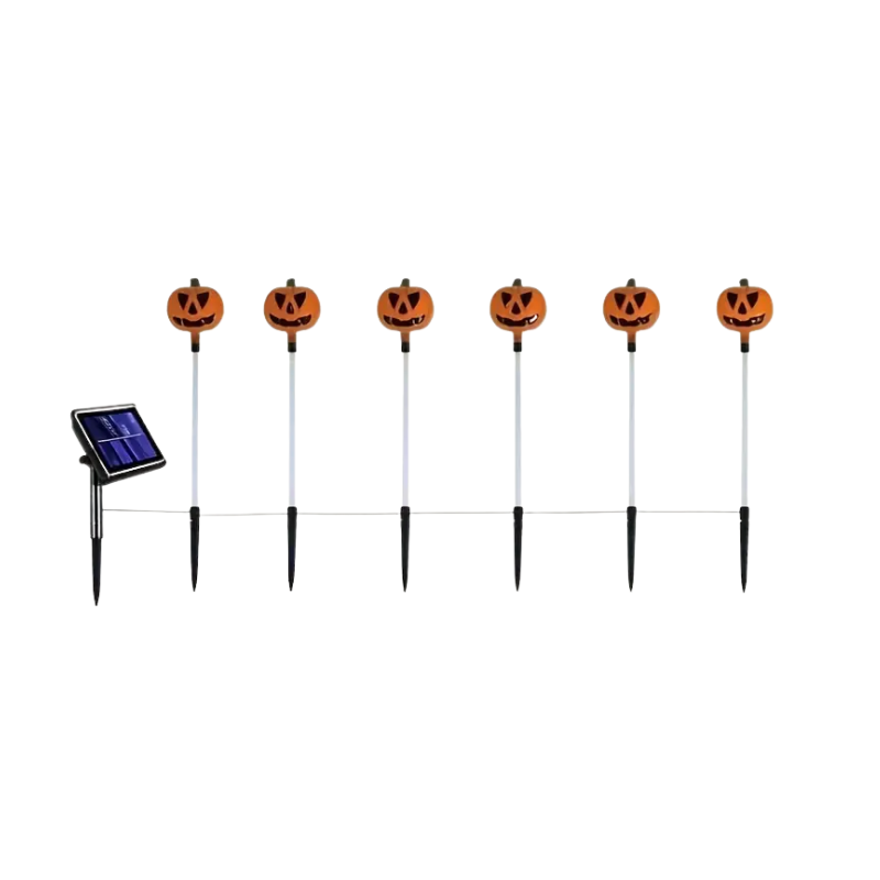 Halloween Pumpkin Solar Lights 6-Piece Set