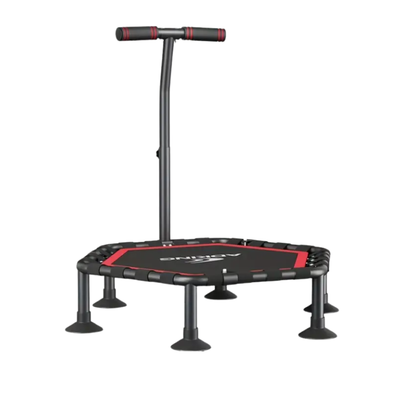Indoor Fitness Trampoline with Handrail
