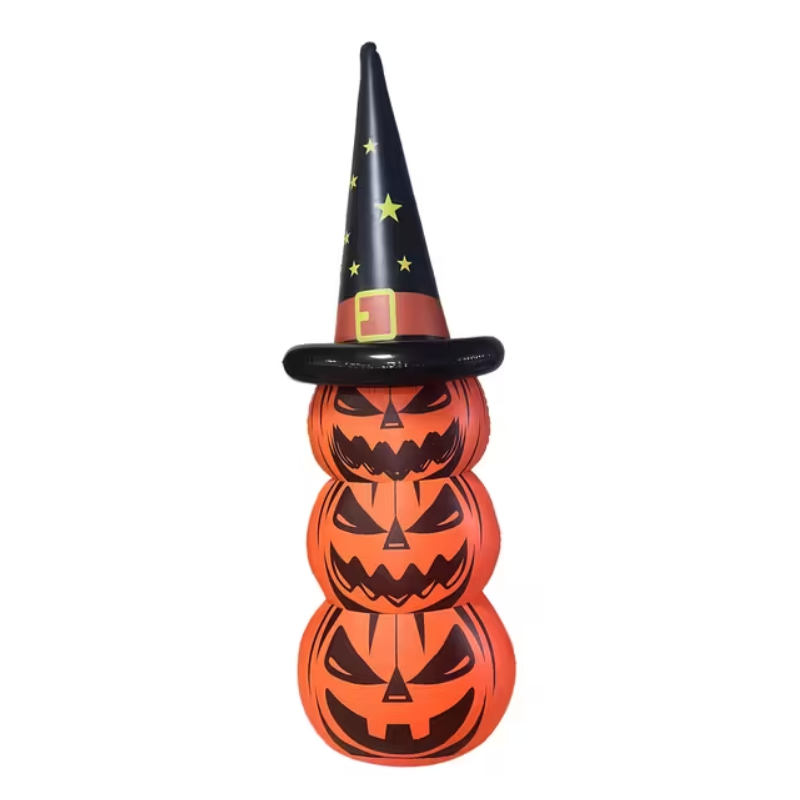 Glow-in-the-Dark Inflatable Pumpkin Scarecrow Decoration