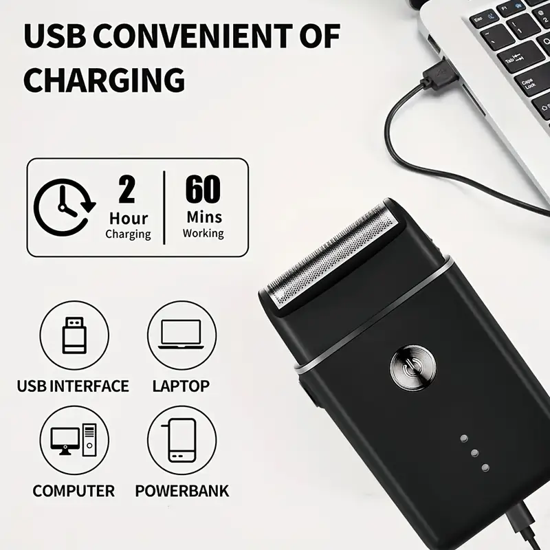 Men’s Grooming Kit USB Rechargeable Clippers (4pcs)