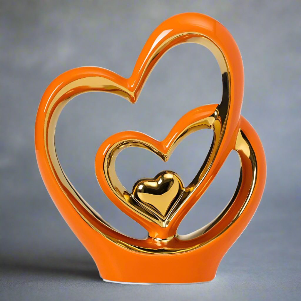 Porcelain Double Heart Home Decor For Couples