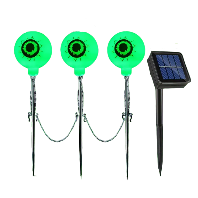 Halloween Eyeball Solar Stake Lights 20 LED Outdoor
