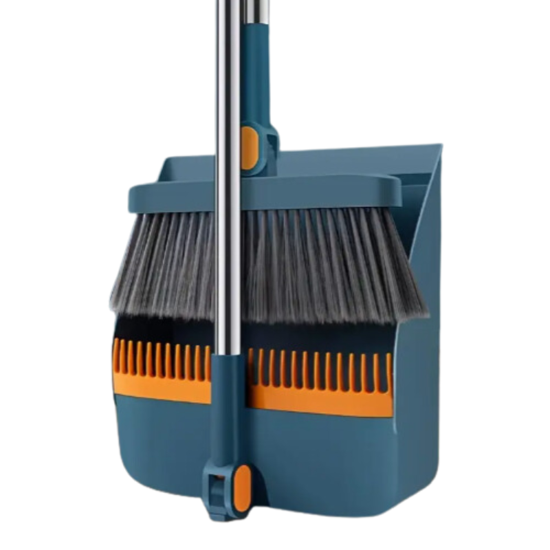 Extended Long Handle Rotatable Broom And Dustpan Set
