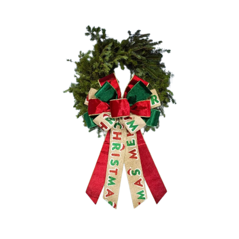 Large Christmas Bow For Wreath And Tree Topper