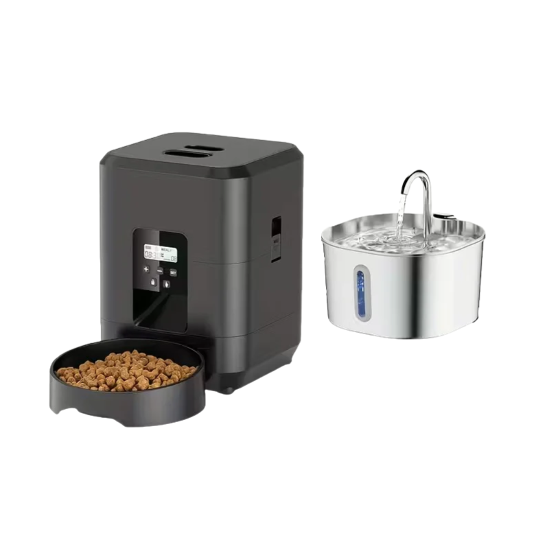 Smart Pet Water Dispenser & Automatic Cat Feeder Set