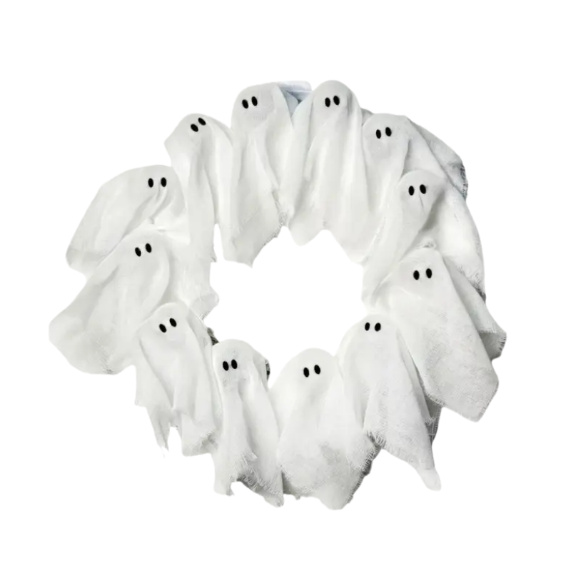 Halloween Glowing Wreath with 8 LED Lights