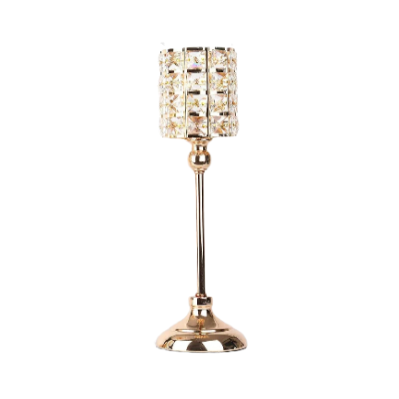 Gold Crystal Candle Holder Wedding Centerpiece